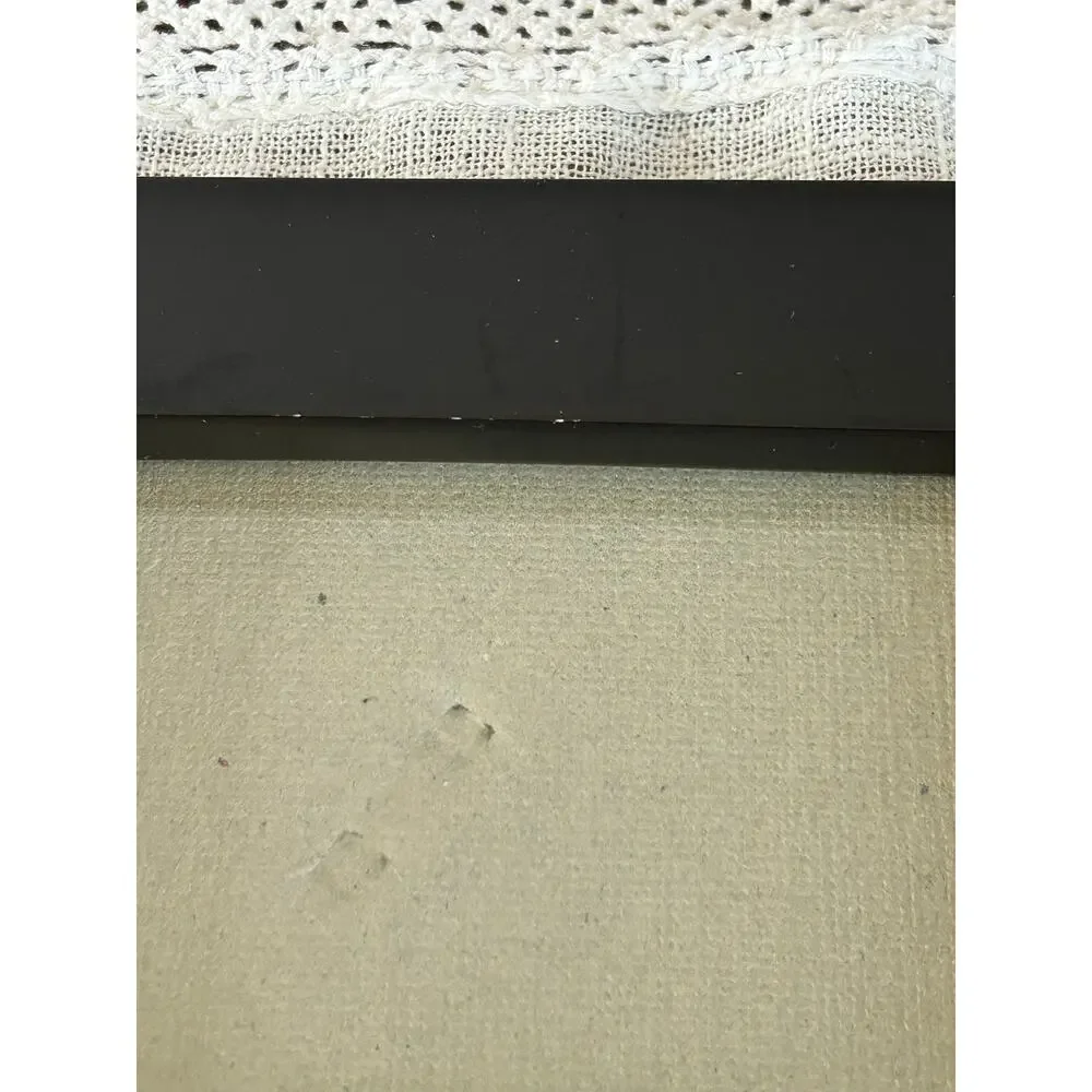 Vintage Black Lacquer Piano Keys Picture Frame